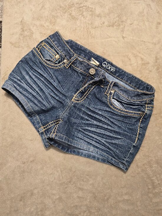 Warehouse One Pants - Warehouse One hemmed cut off stretch Denim